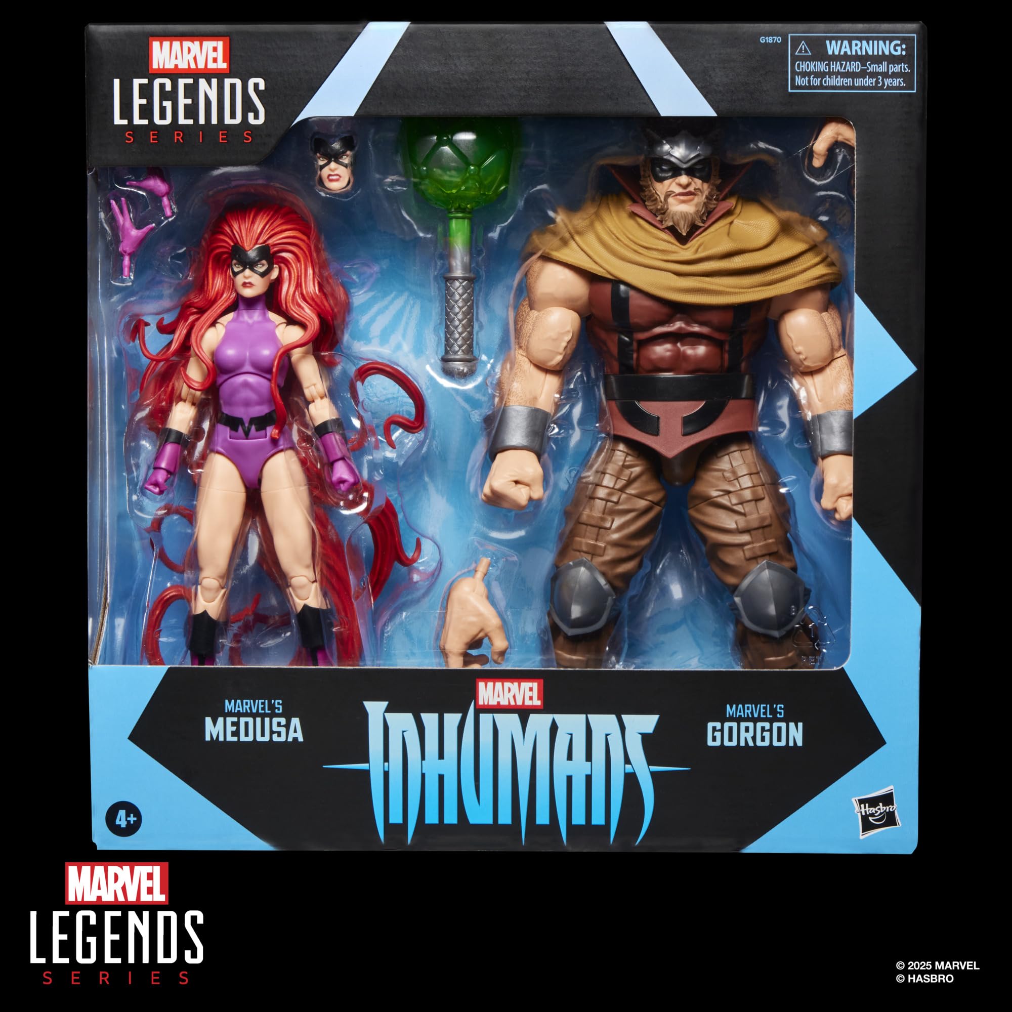 MARVEL CLASSIC Medusa and Gorgon pose-ready side view for dynamic shelf scenes