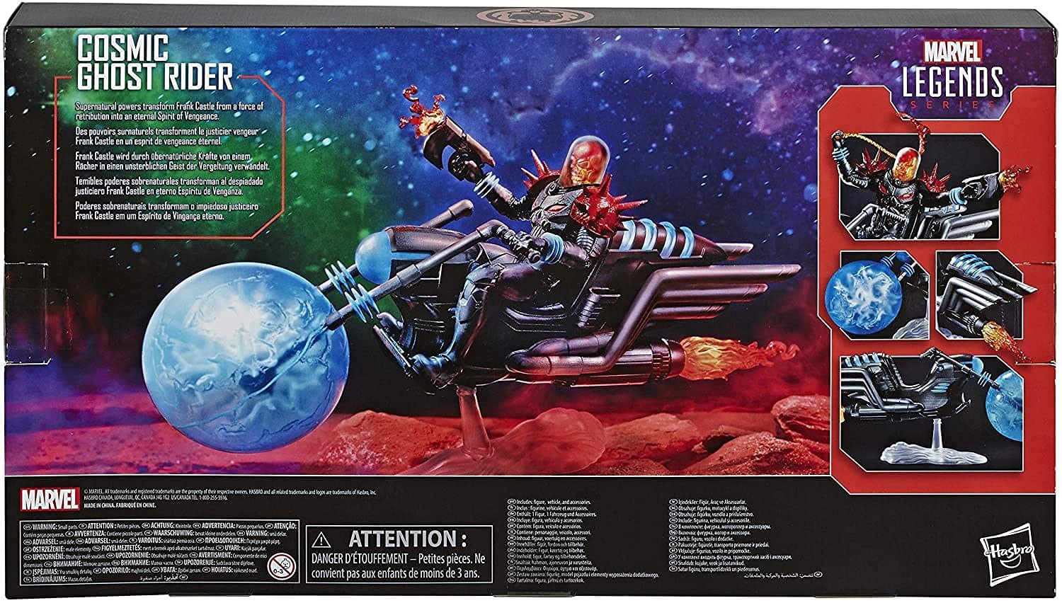 Marvel Cosmic Ghost Rider detailed-sculpt armor enhances display realism.