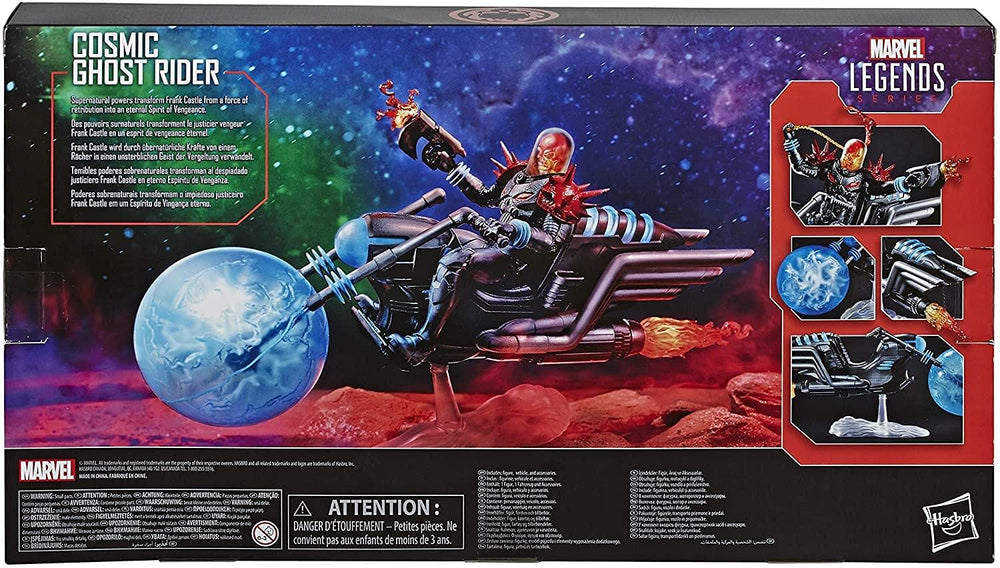 Marvel Cosmic Ghost Rider detailed-sculpt armor enhances display realism.
