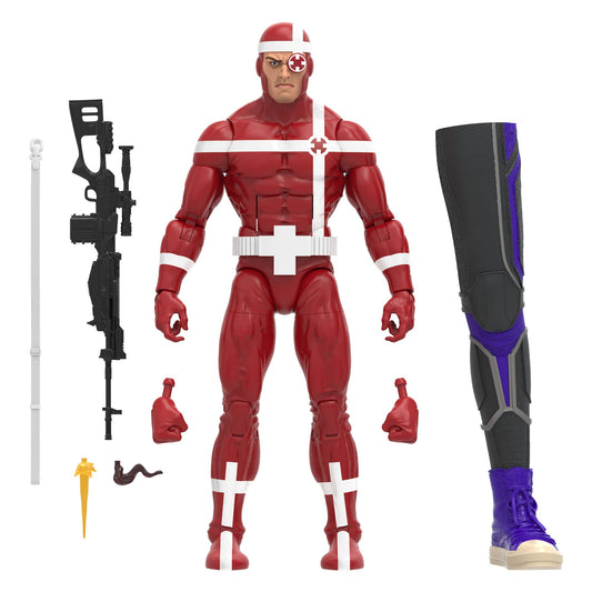 Marvel Crossfire action figure front view showing premium articulation
