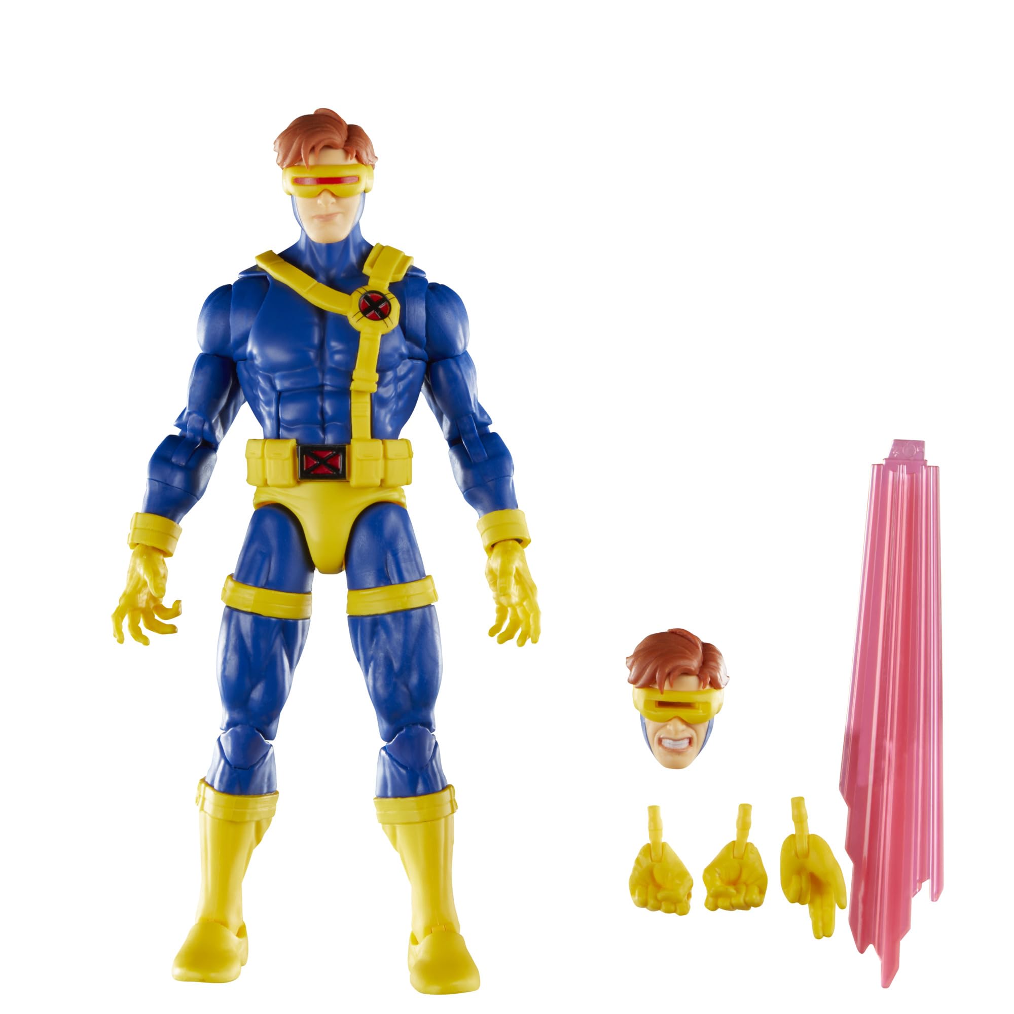 Marvel Cyclops figure with articulated joints for dynamic posing and display.