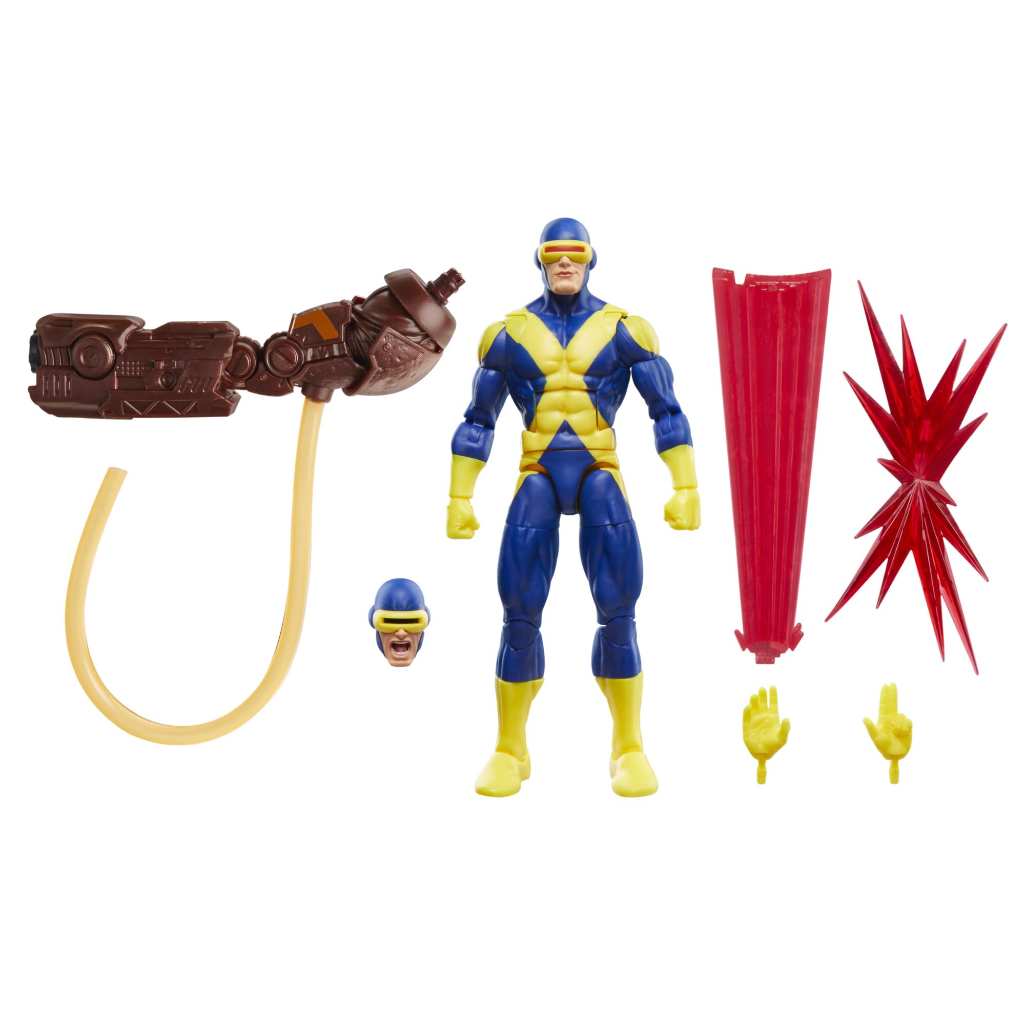 Marvel Cyclops figure close-up face showing detailed sculpt for display
