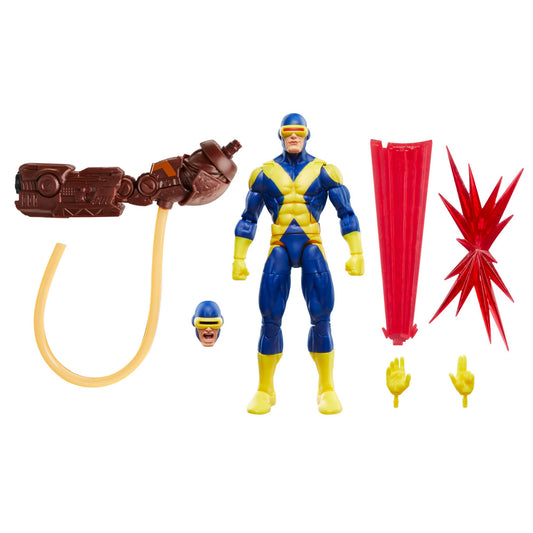 Marvel Cyclops figure close-up face showing detailed sculpt for display