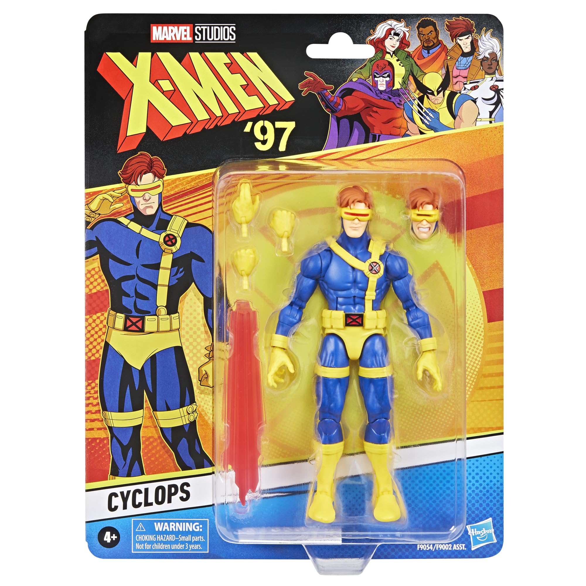 Marvel Cyclops figure with optic blast accessory for action-ready display.