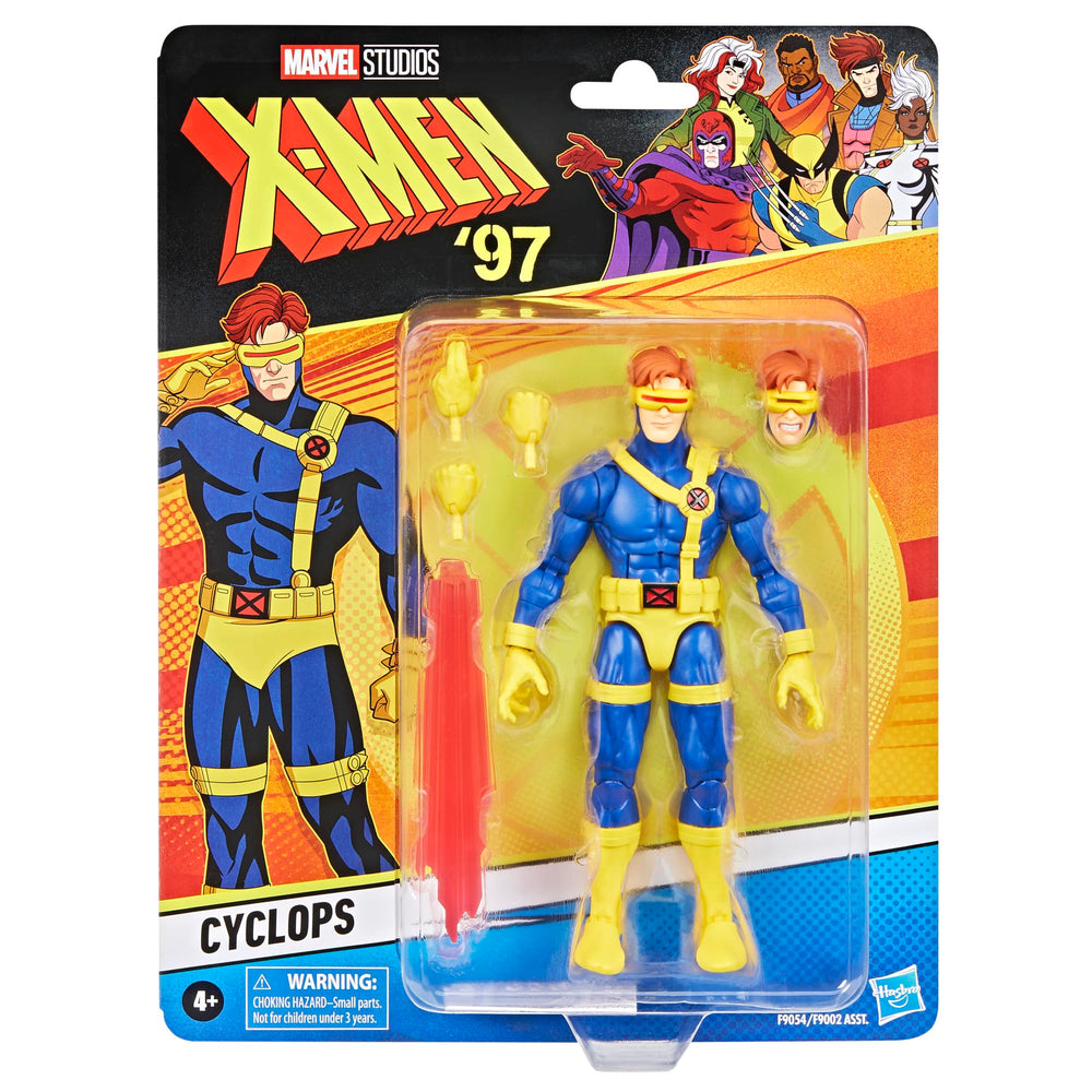 Marvel Cyclops figure with optic blast accessory for action-ready display.
