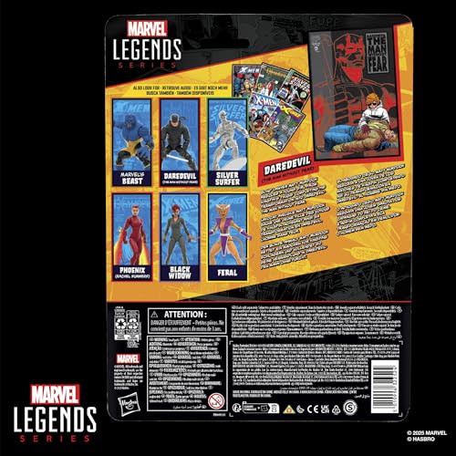 Complete accessory layout for Marvel Legends Daredevil display