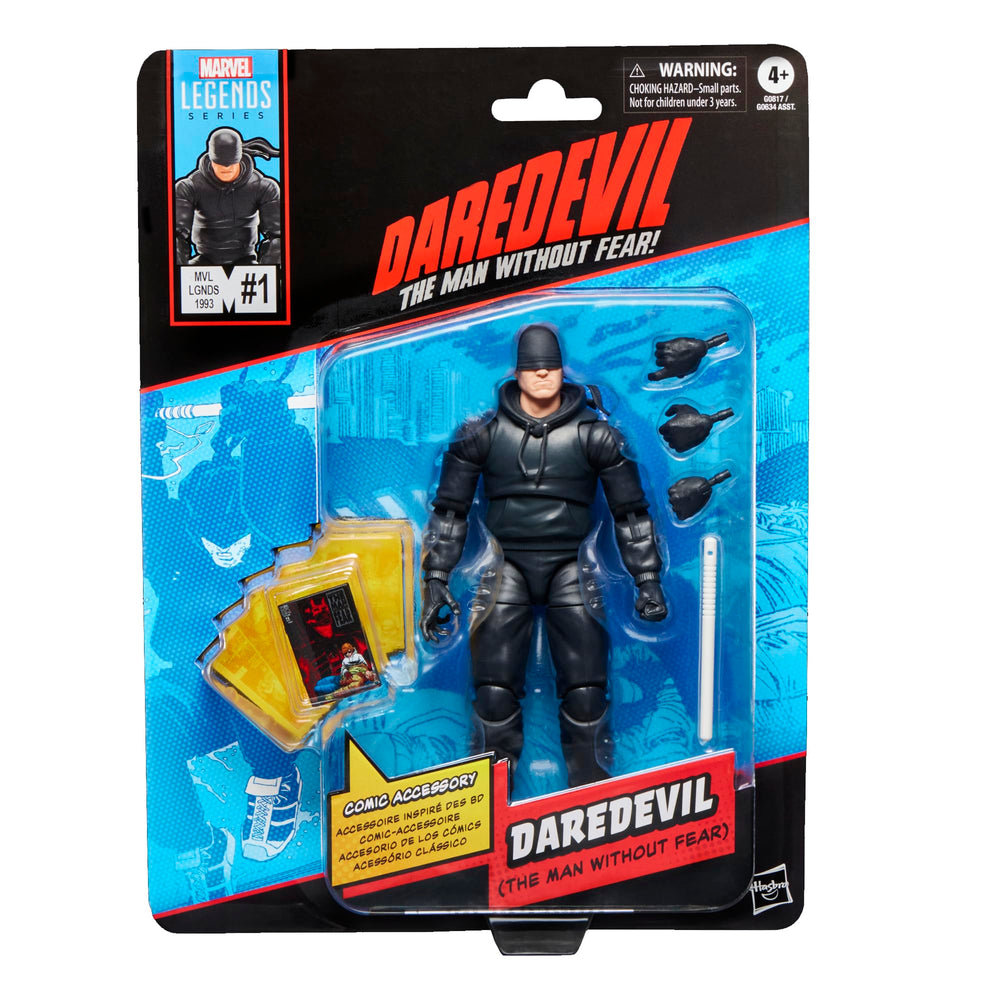 Marvel Daredevil 6-inch figure front view with premium deco for display