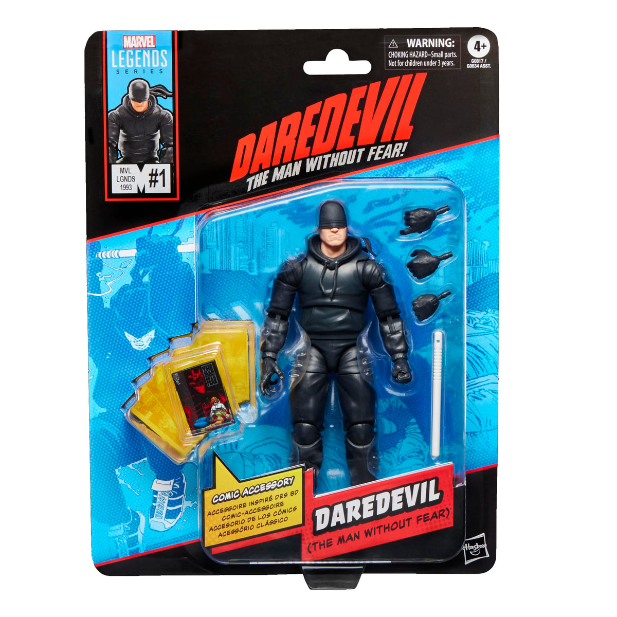 Marvel Daredevil 6-inch figure front view with premium deco for display