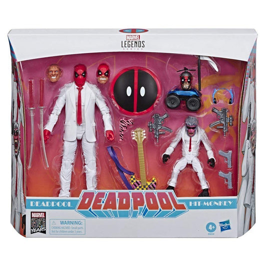 Marvel Deadpool & Hit-Monkey 80th anniversary figures in dynamic display pose.