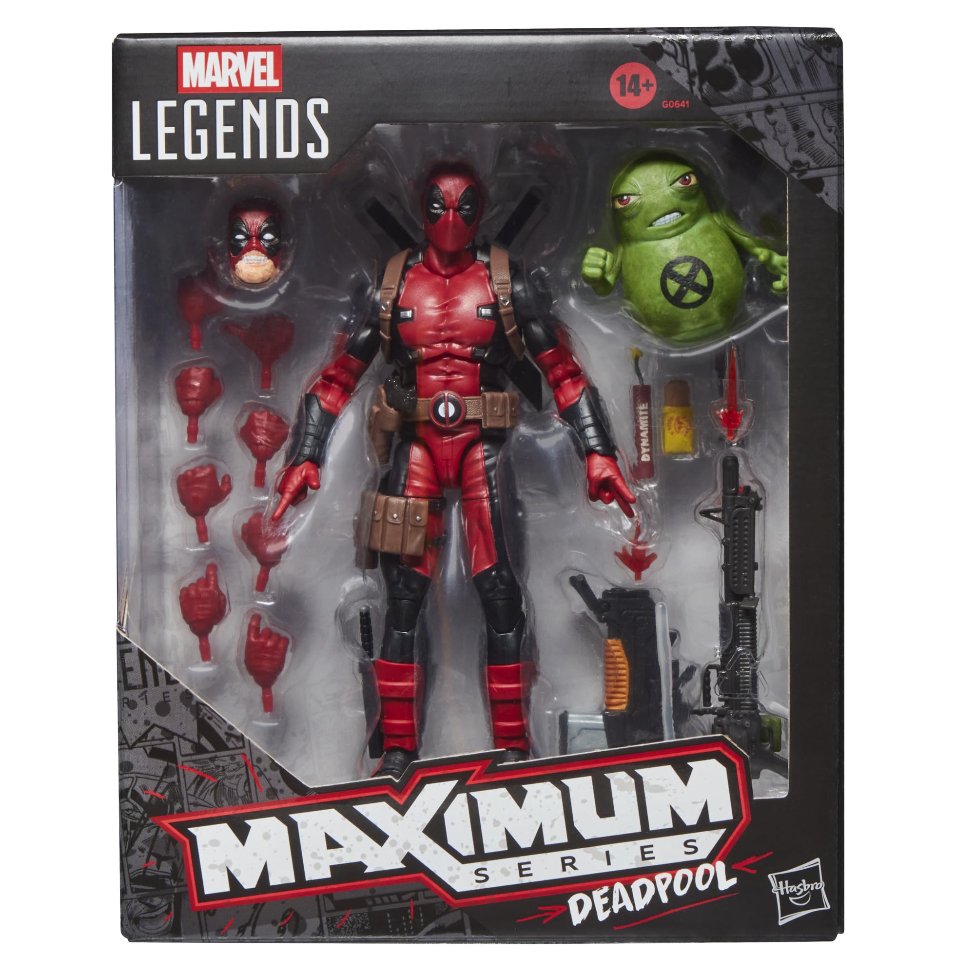 Marvel Deadpool maximum series 6-inch figure in dynamic pose for display