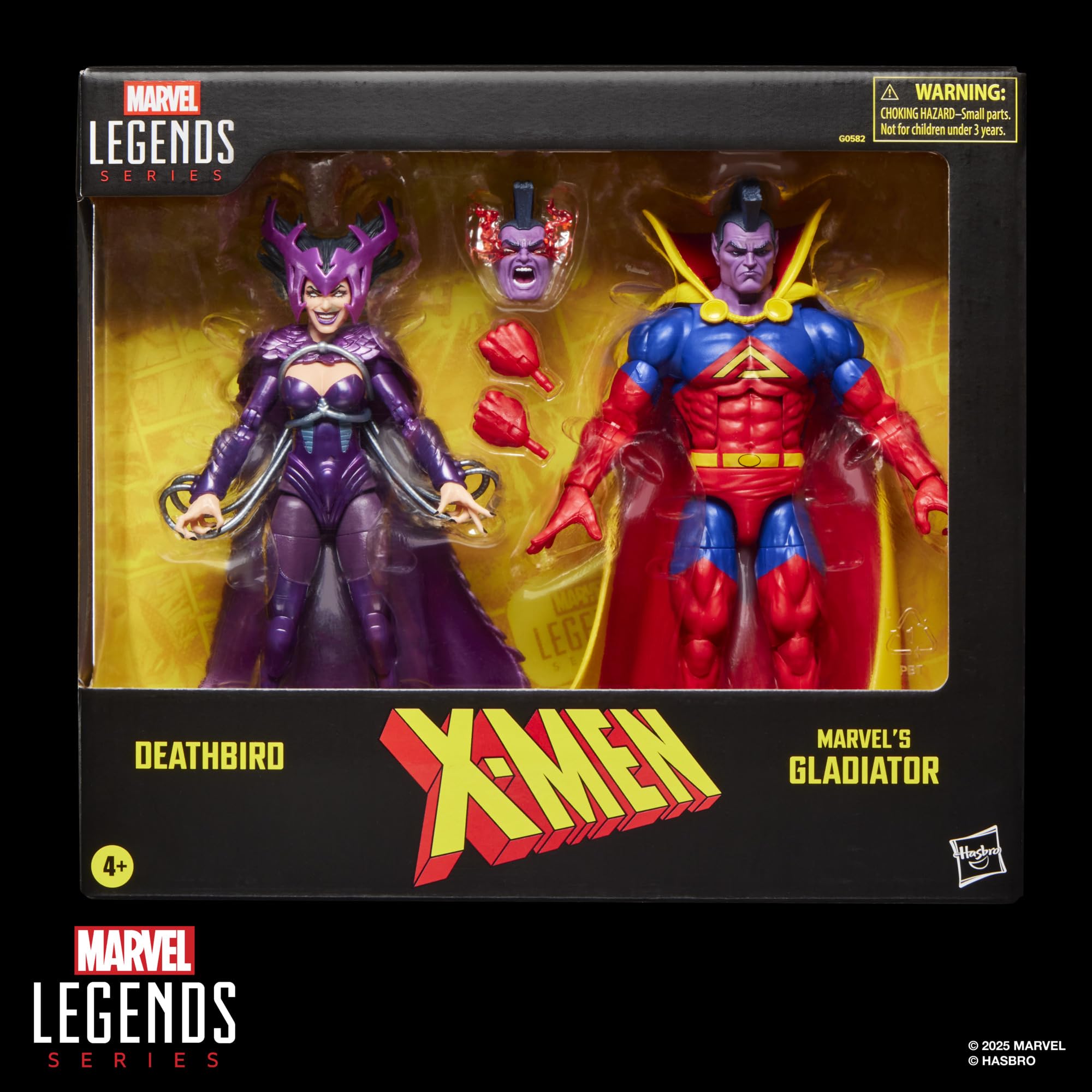 Marvel Deathbird and Gladiator two-pack front view for display-ready action figures.