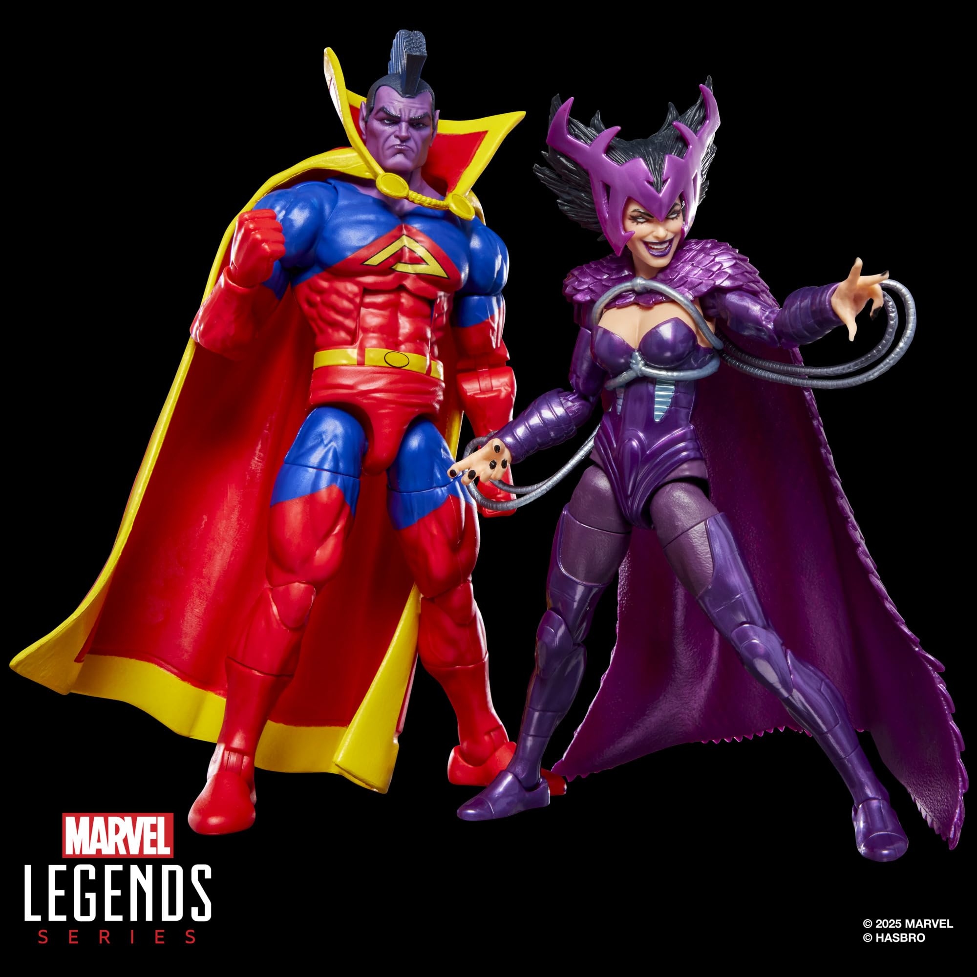 Marvel Deathbird Gladiator packaging display showcasing 6-inch scale figure set.