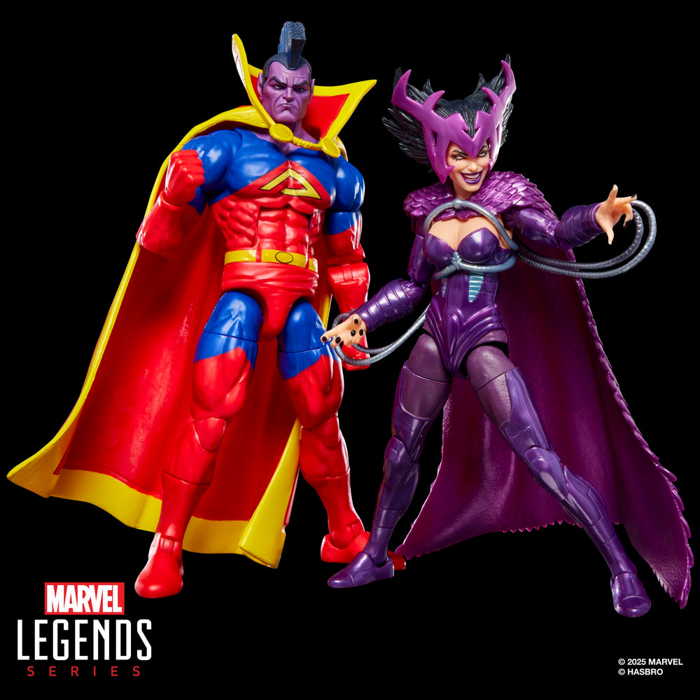 Marvel Deathbird Gladiator packaging display showcasing 6-inch scale figure set.
