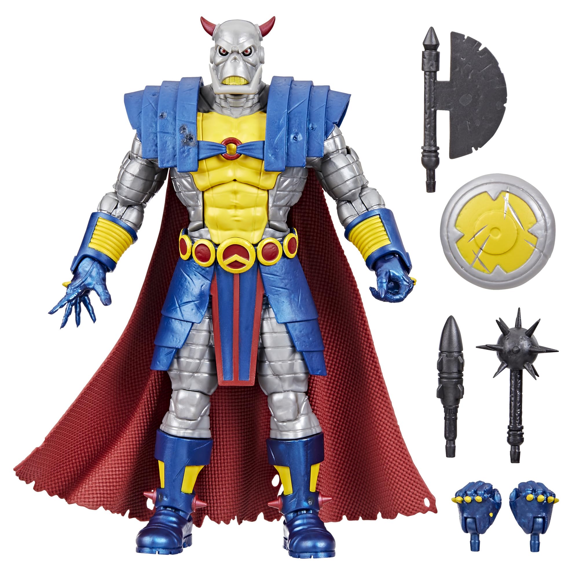 Marvel Legends Death's Head figure with poseable head for dynamic shelf display.