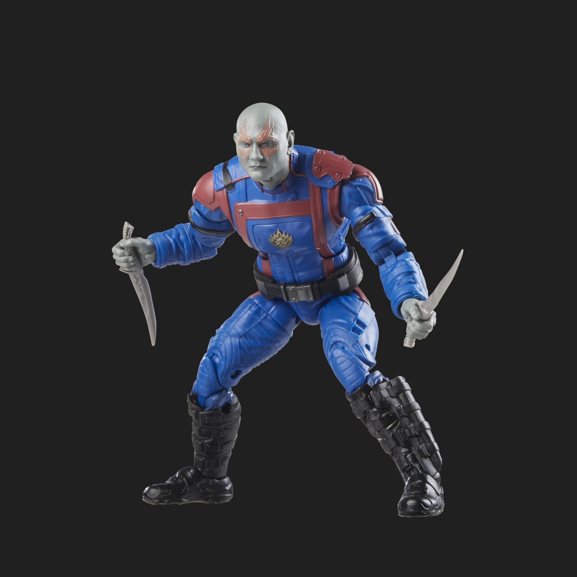 Marvel Drax figure with movie-inspired deco for authentic display.