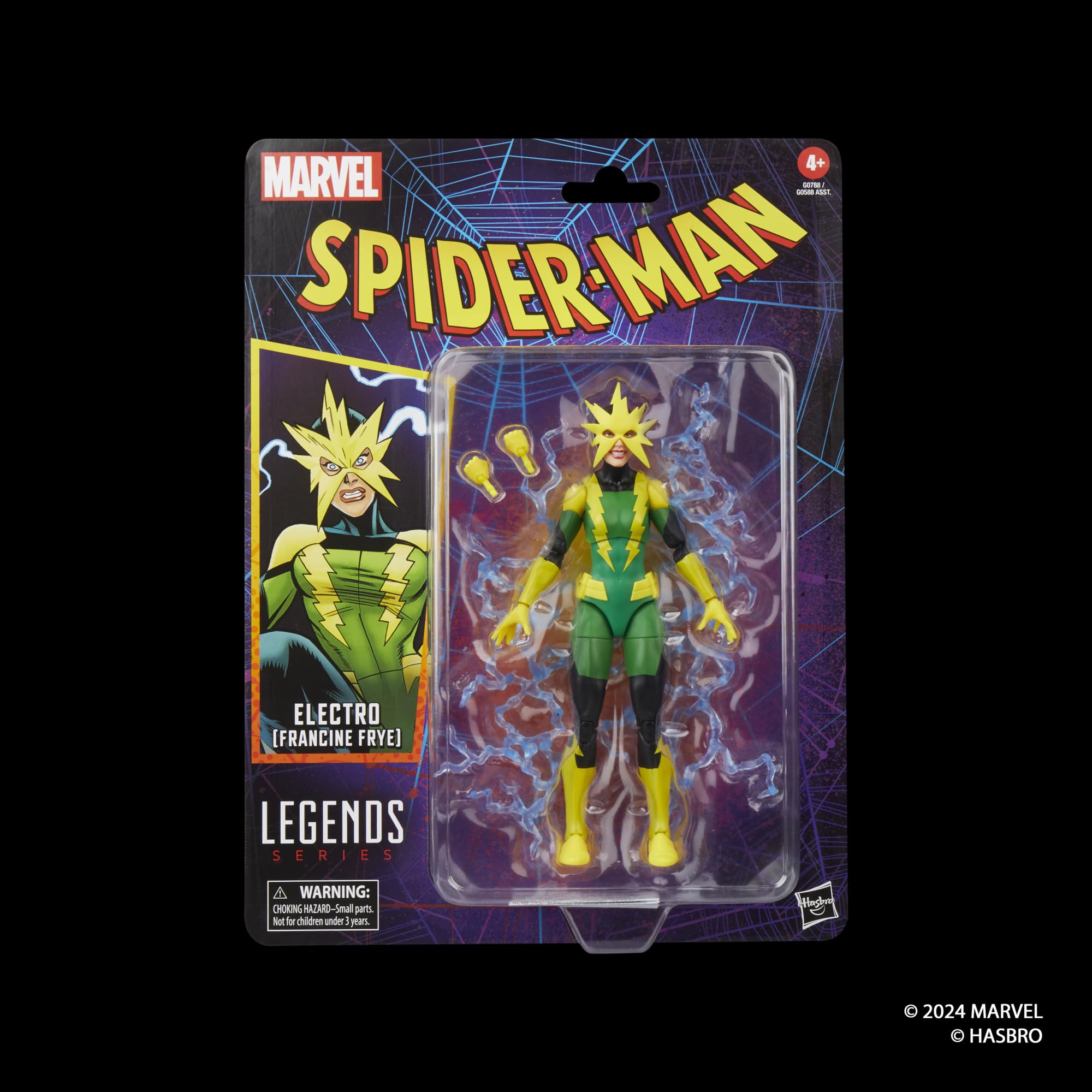 Marvel Electro Francine Frye back view highlights articulation and pose possibilities.
