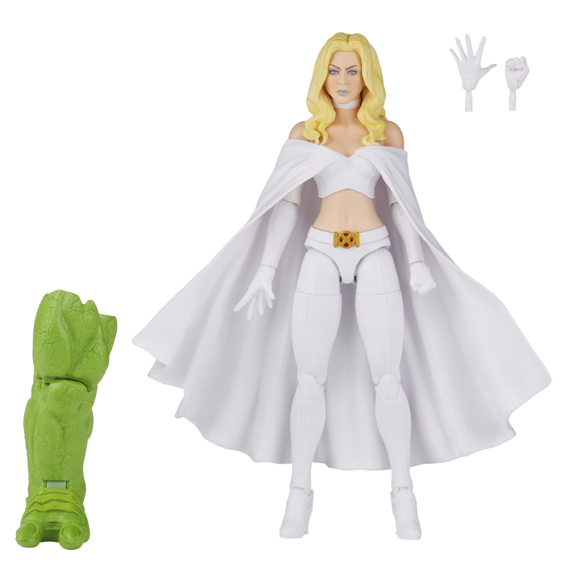 Marvel Emma Frost front view figure showing poseable joints for display and play