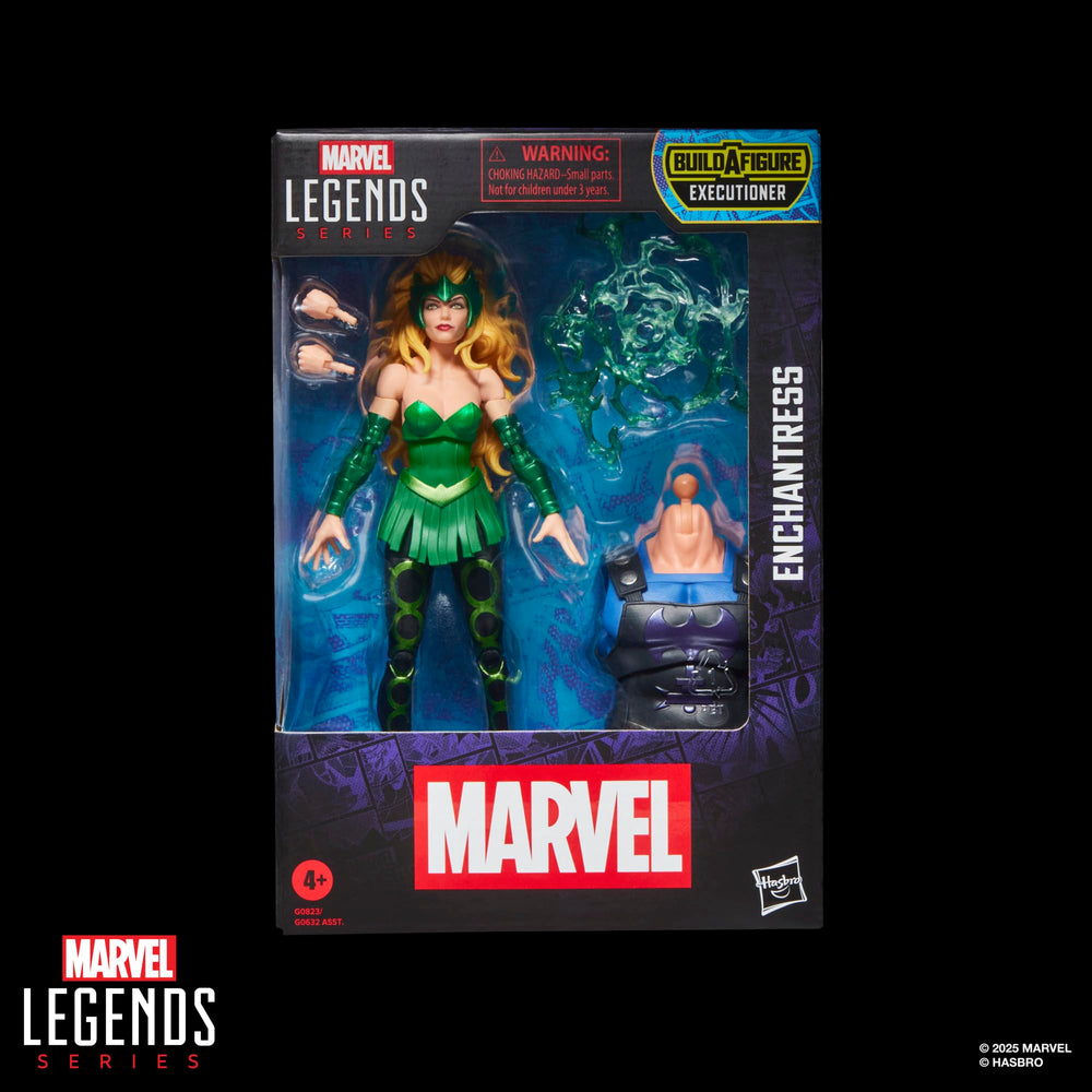 Marvel Enchantress collection posed-ready for dynamic scenes on a shelf.