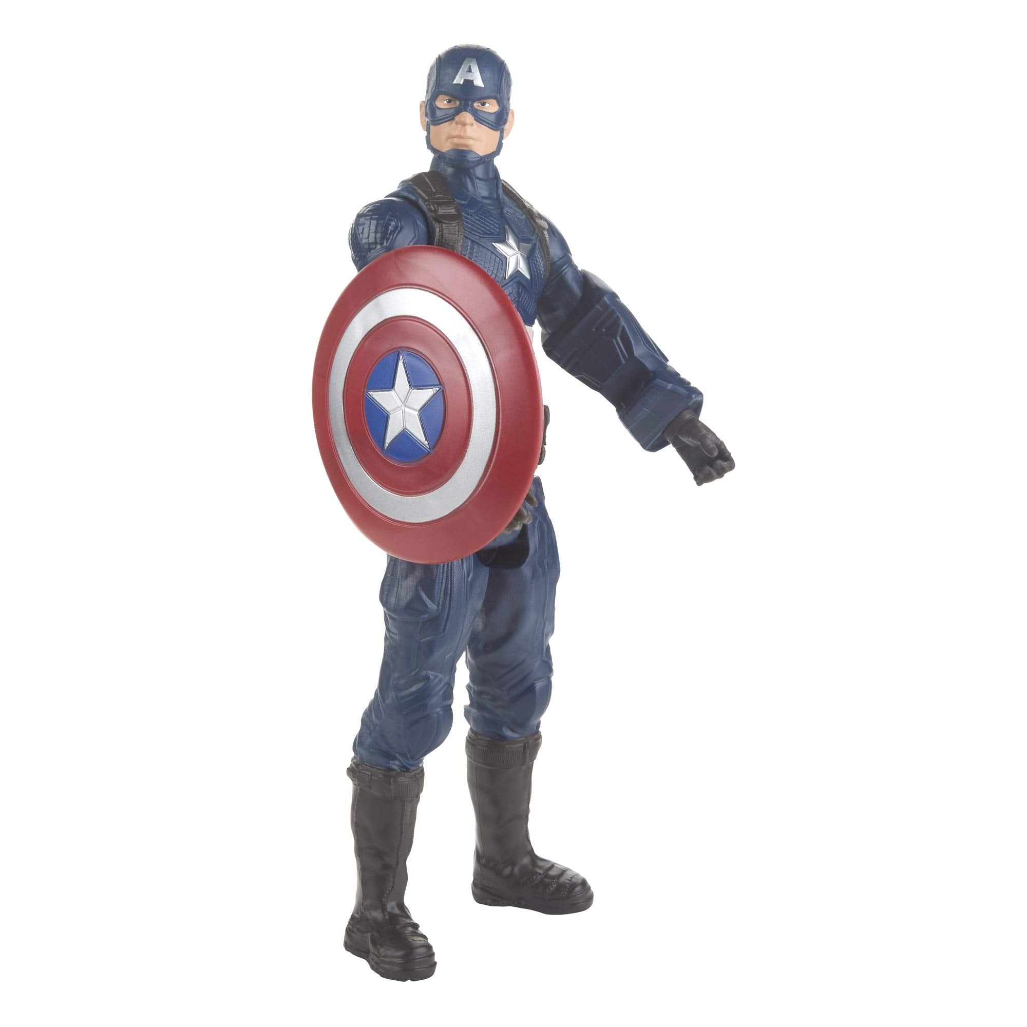 Marvel Endgame Captain America front view shows iconic armor details.