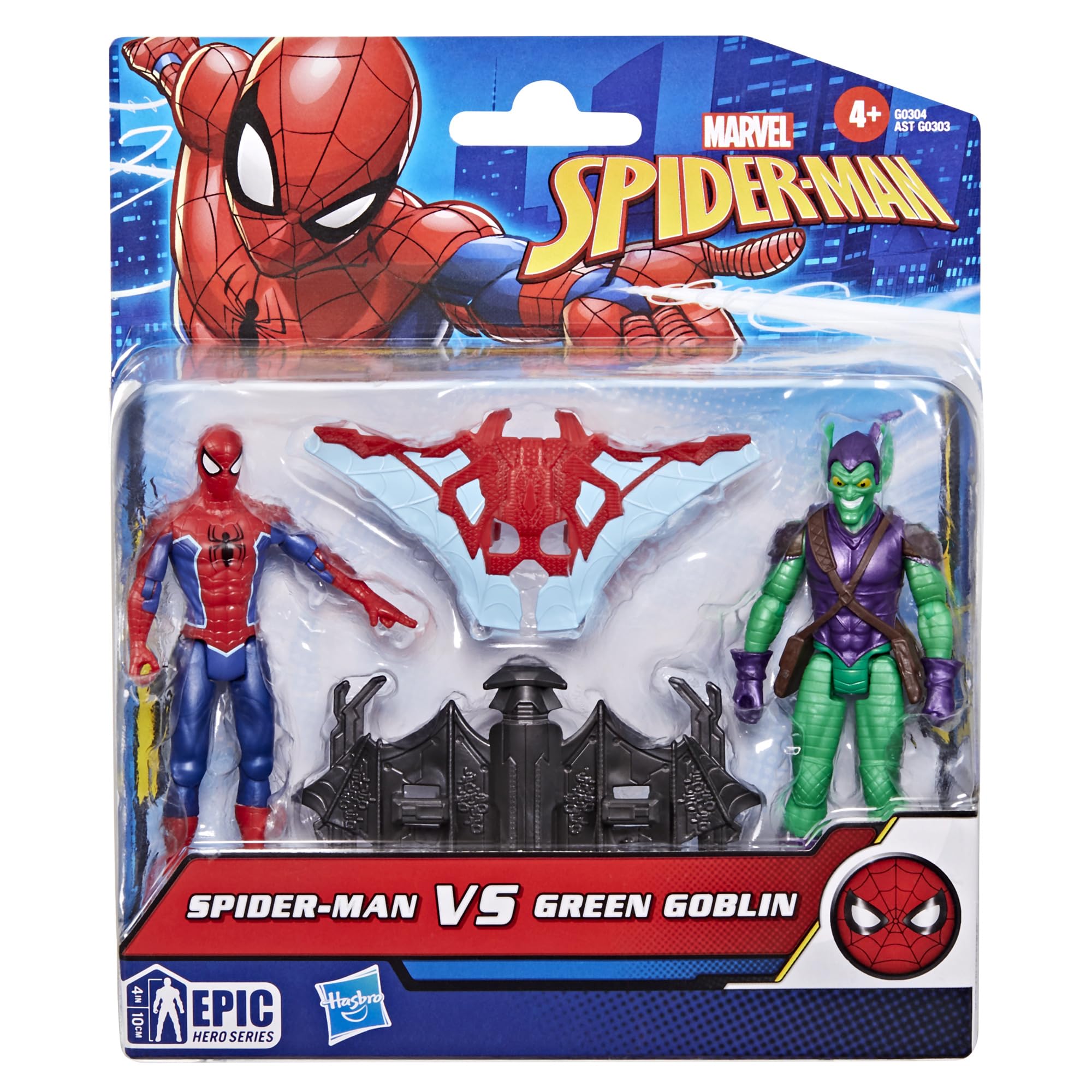 Green Goblin 4-inch figure ready for sky battles and adventures.