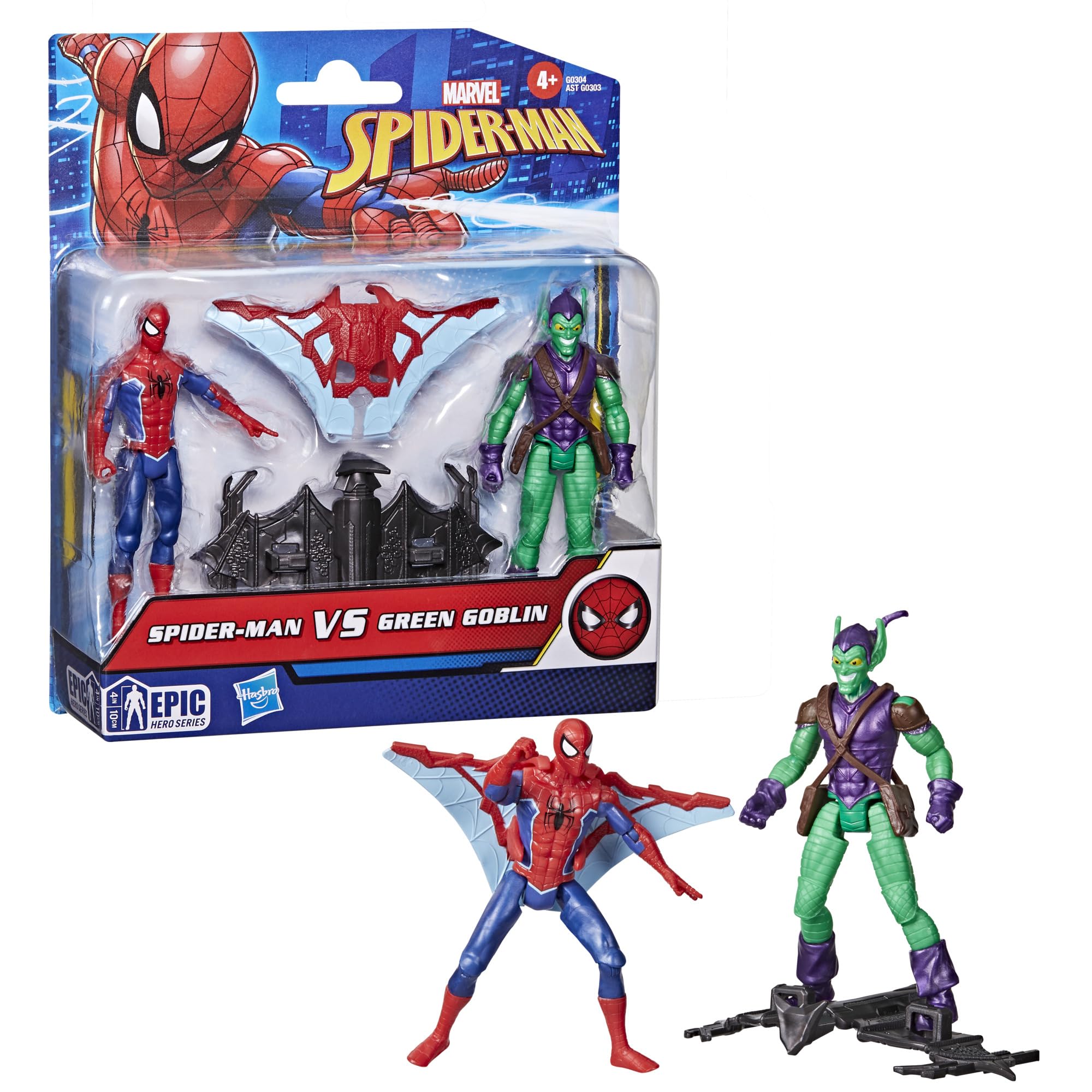 Spider-Man 4-inch action figure with poseable joints for dynamic play.