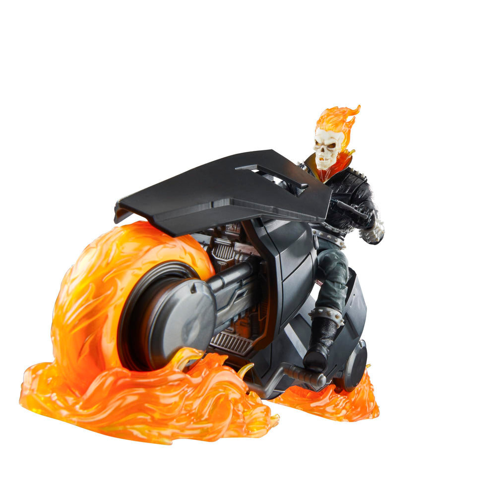Fire stands enable dramatic posing with wheel or on two wheels.