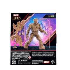 Marvel Groot with Baby Rocket accessory enhances display value.