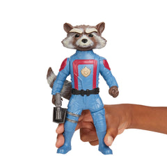 Marvel’s Rocket 8-inch figure stands as a collectible display piece.
