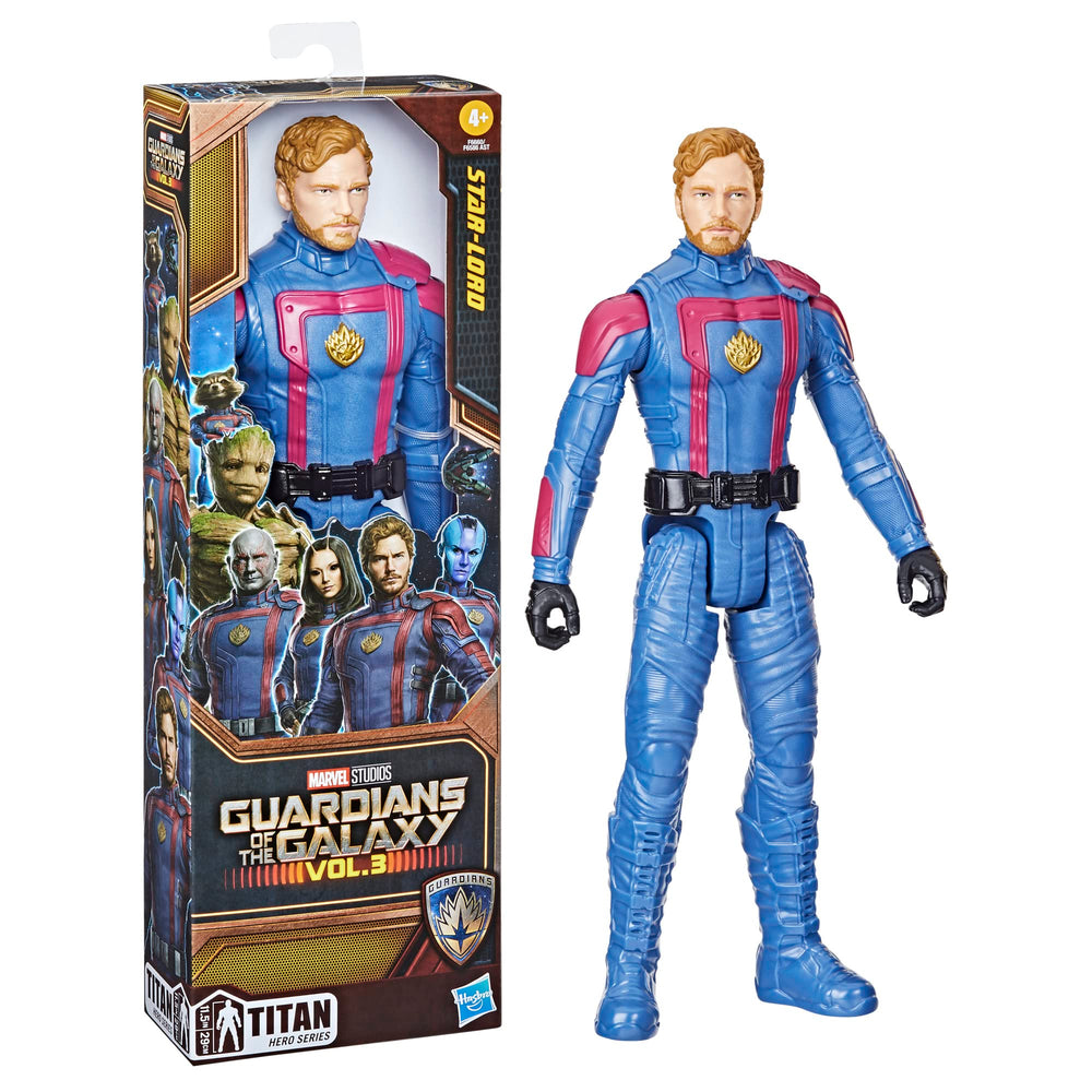 Guardians Vol 3 Star-Lord action figure in an action battle pose.