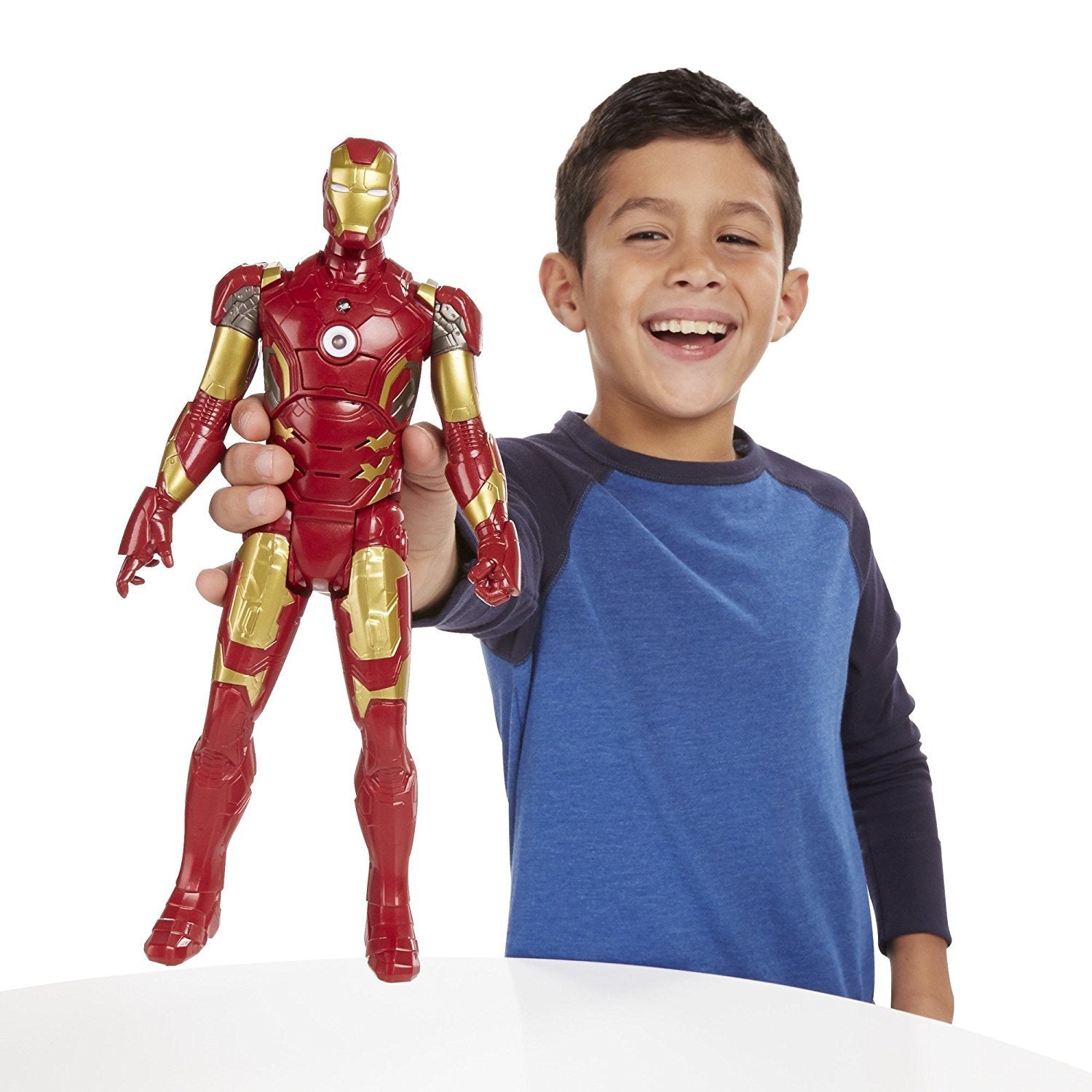 Iron Man figure in action pose invites dynamic storytelling