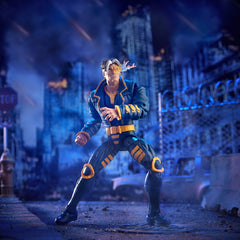 Marvel Hasbro Legends X-Man 6-inch figure on a shelf ready for display.