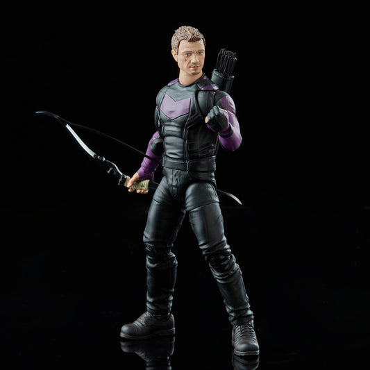 Marvel Hawkeye 6-inch figure articulation close-up for dynamic posing.