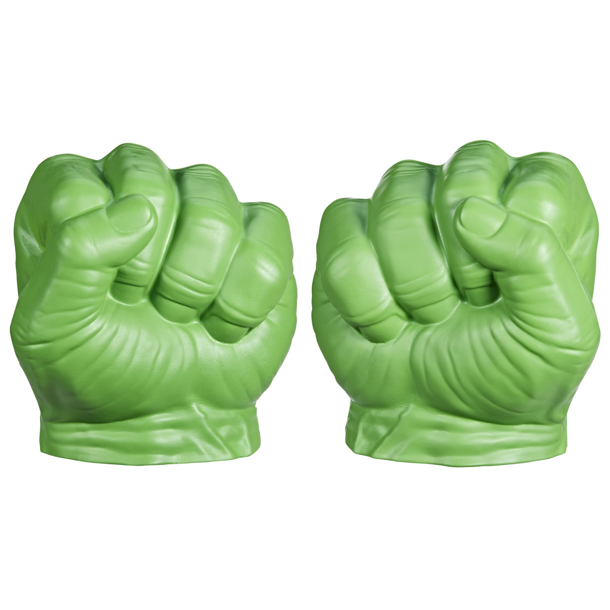 Marvel Hulk Gamma Smash Fists front view showcases soft foam durability for safe role play.