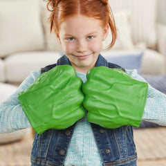 Marvel Hulk Gamma Smash Fists on hands demonstrate dramatic pretend-smash moments.