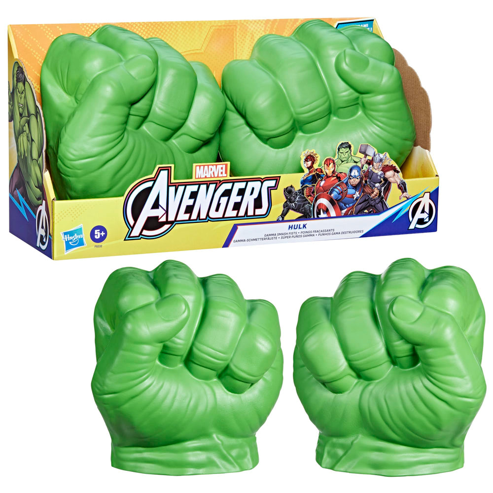 Marvel Hulk Gamma Smash Fists one-size-fits-most design fits many young heroes.