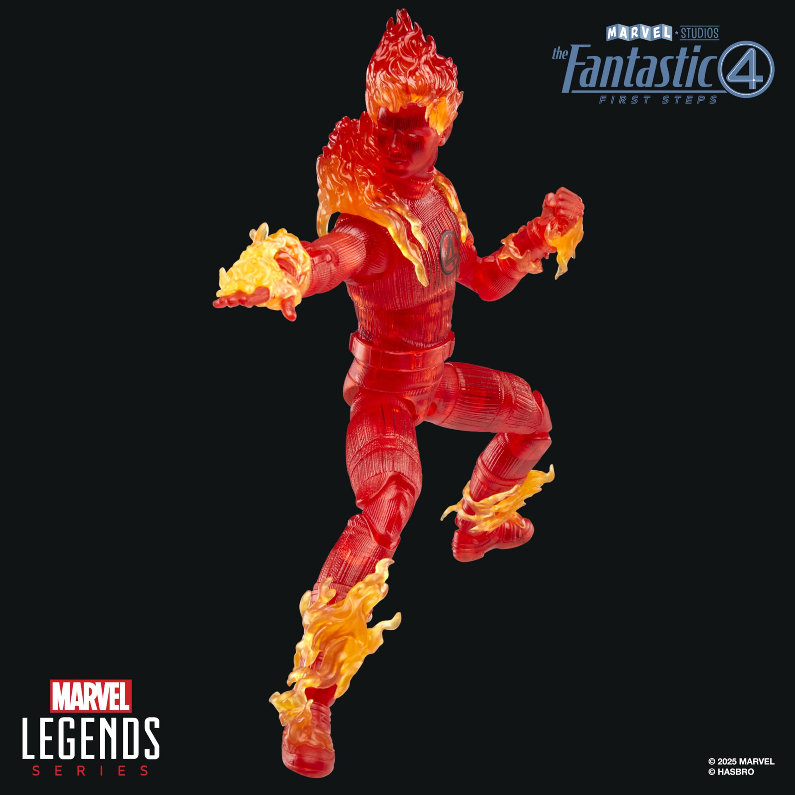 Marvel Human Torch window-box packaging preserves pristine presentation.