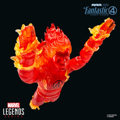Marvel Human Torch movie-inspired accessories: flame-hands add authentic display options.