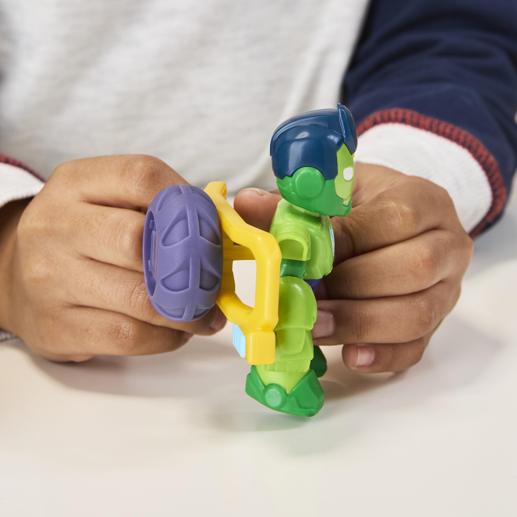 Marvel Iron Man 3-inch scale figure and car set for playtime.