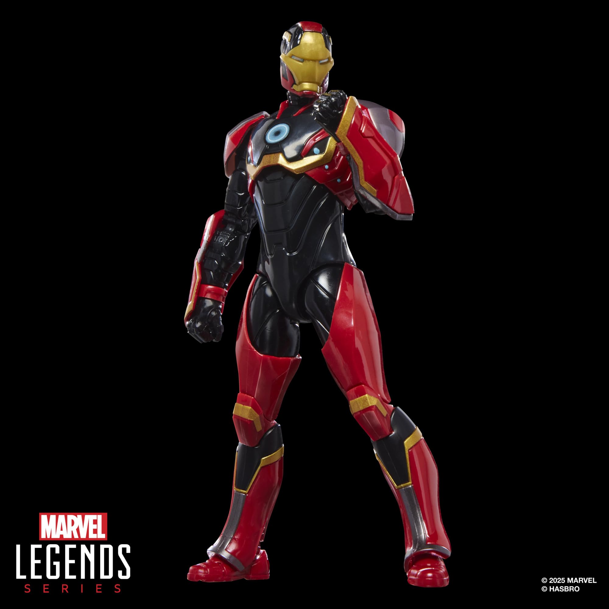 Marvel Iron Man Mark 72 armor color accents shine under light for collectors.