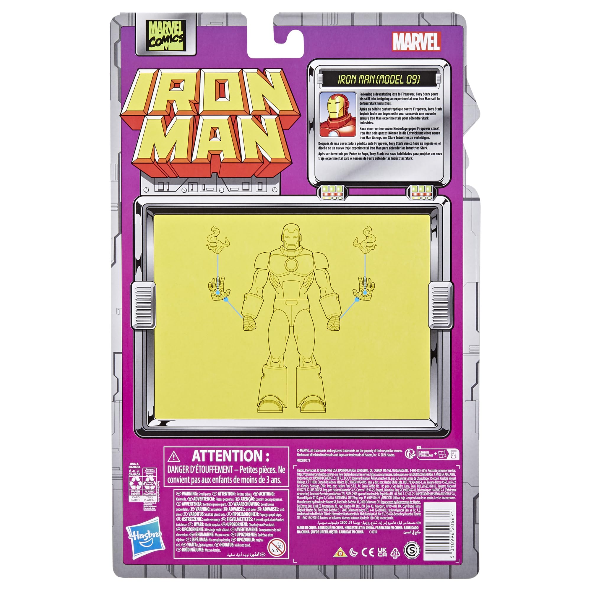 Marvel Iron Man Model 09 ready-to-display packaging and accessories bundle