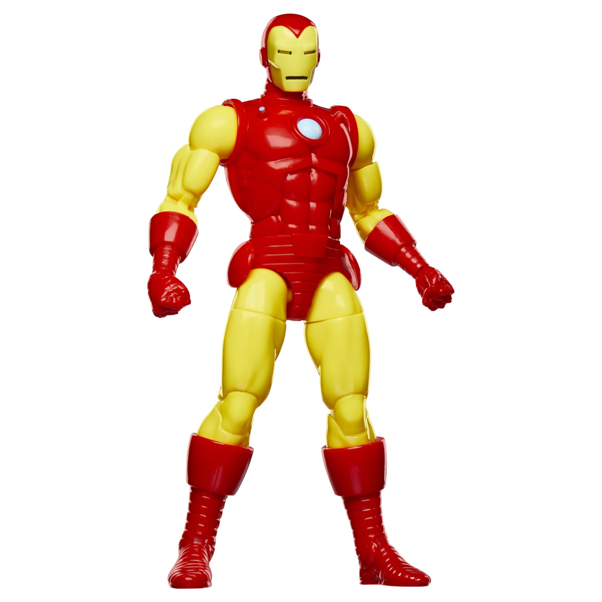 Iron Man 6in shield detail emphasizes iconic hero design.