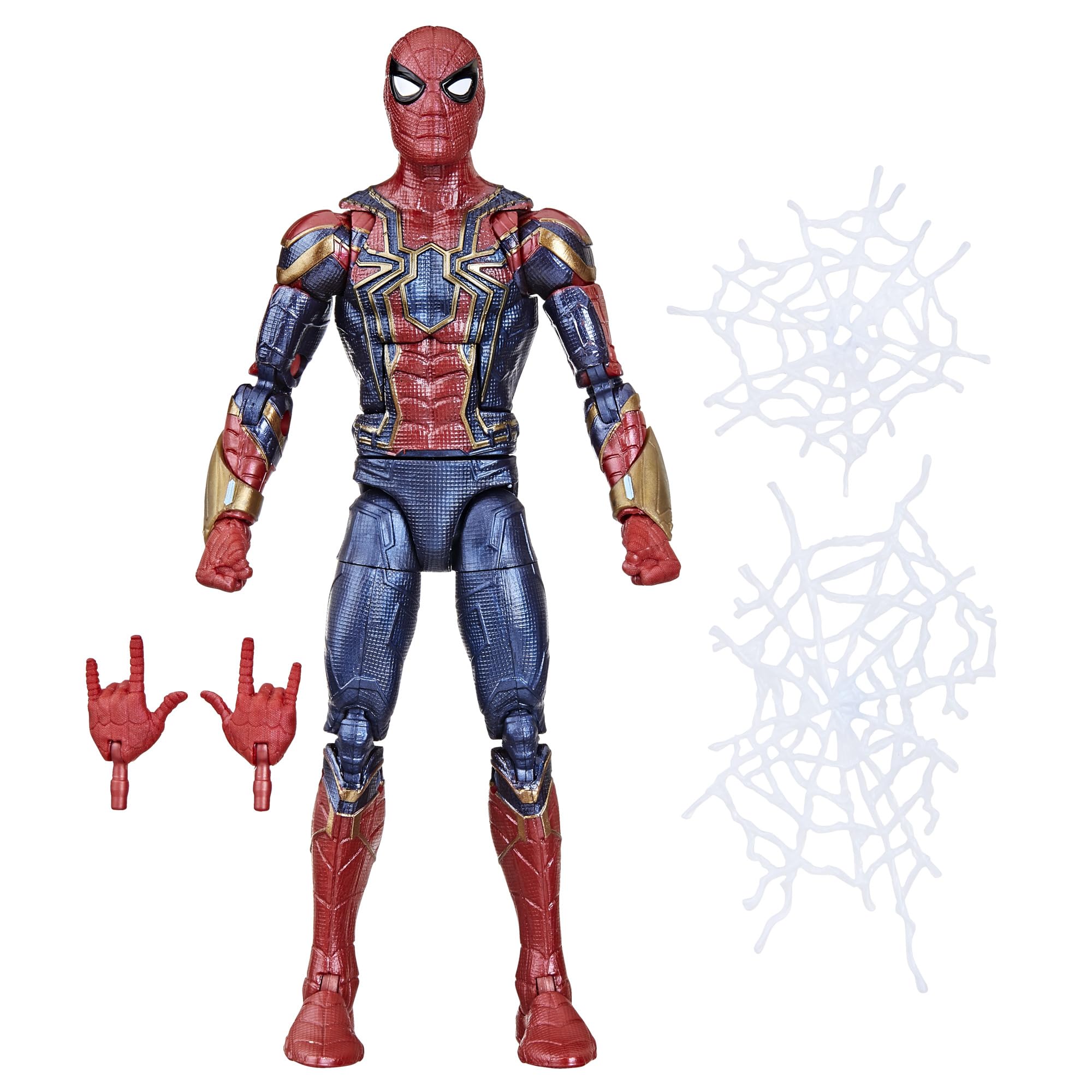 Marvel Iron Spider figure front view shows premium deco for display
