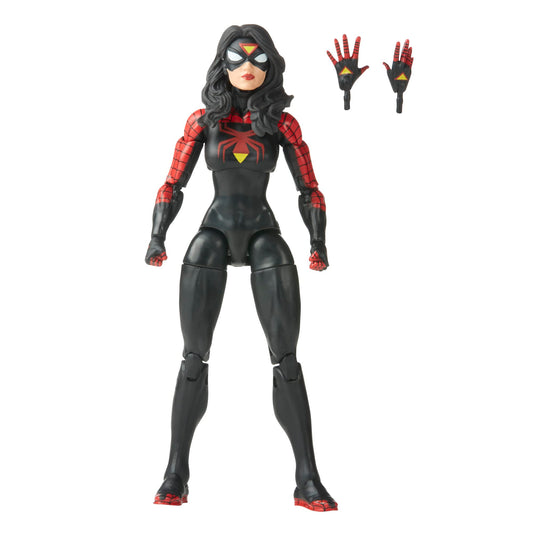 Marvel Legends Spider-Woman front view for dynamic pose and display