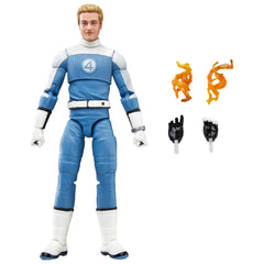 Marvel Johnny Storm figure in blue suit ready for display and collection