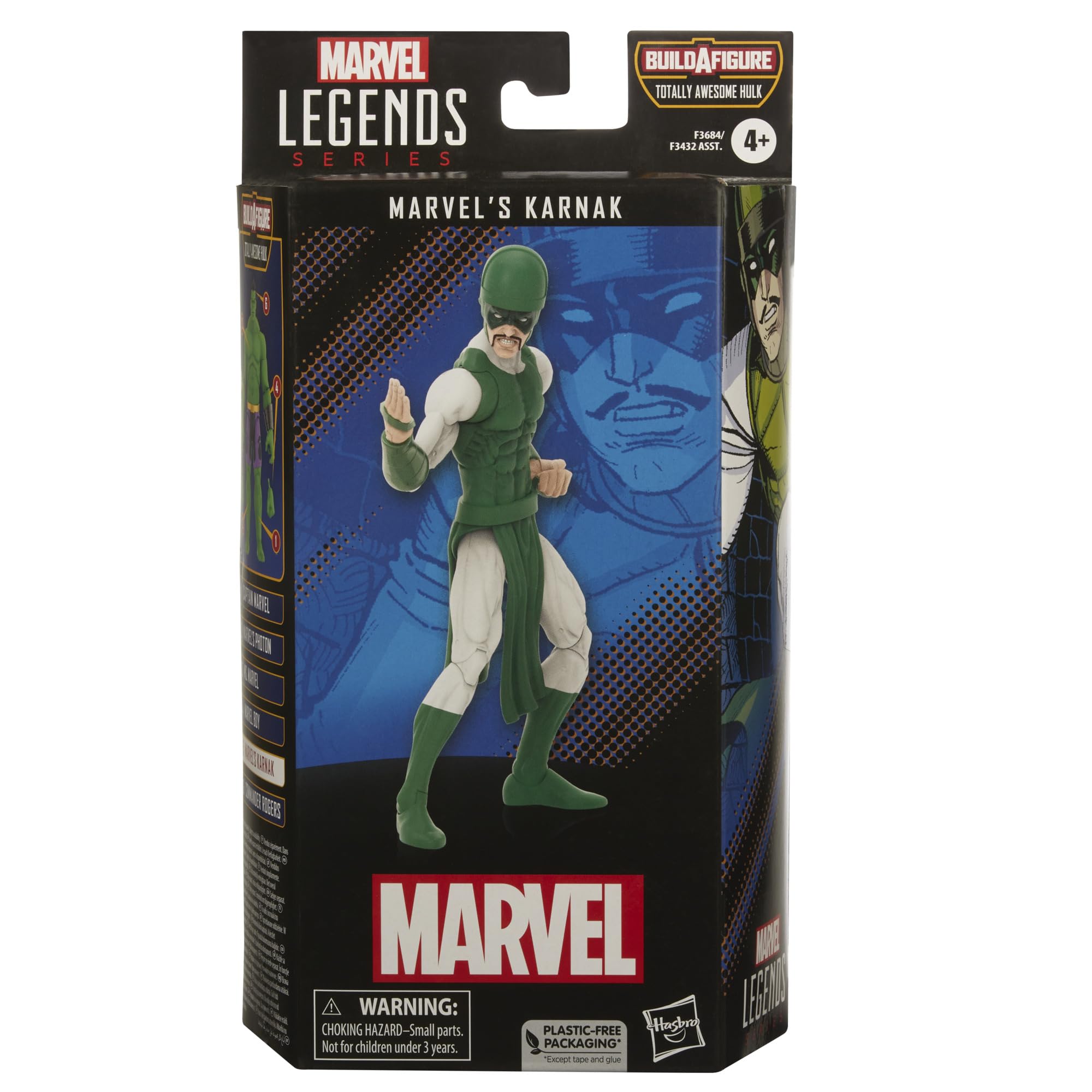 Marvel Karnak 6-inch figure comics accessories enrich display scenes.