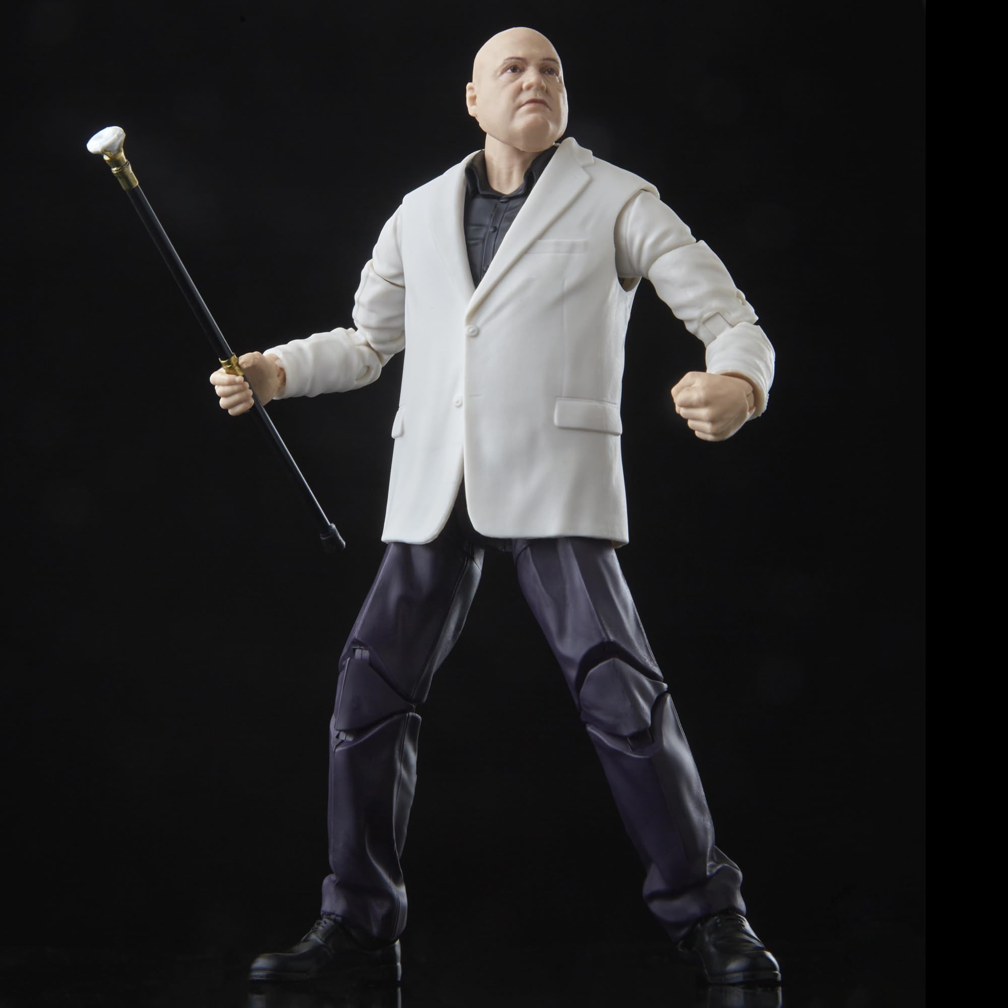 Marvel Kingpin figure articulation pose highlights dynamic action poses.