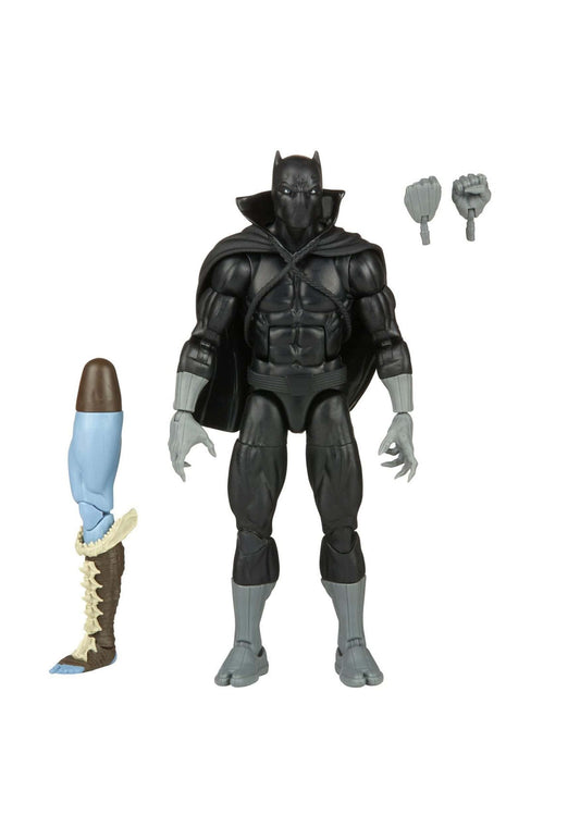 Marvel Legends Black Panther action pose captures dynamic stance for vivid shelf displays.