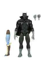 Marvel Legends Black Panther action pose captures dynamic stance for vivid shelf displays.