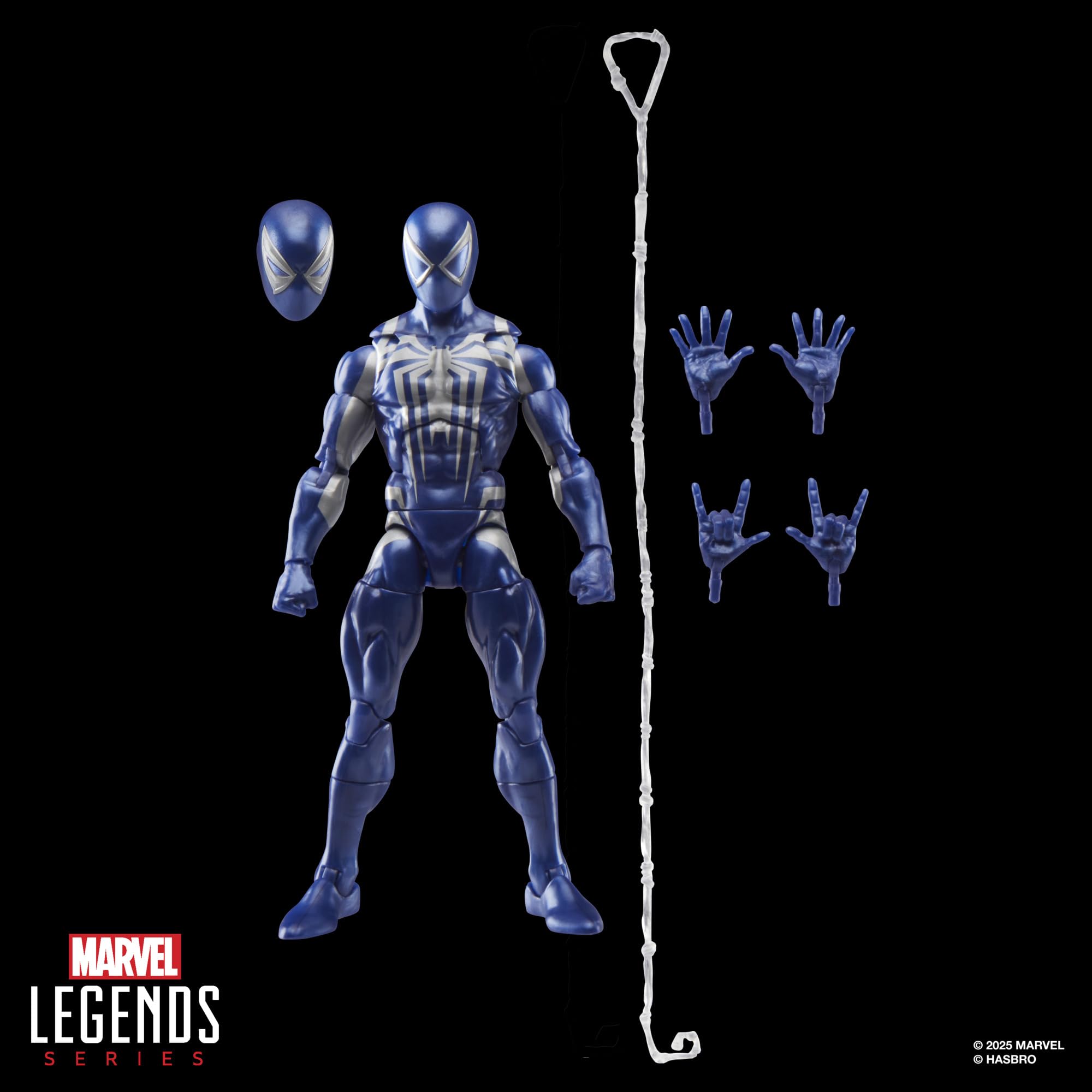 Marvel Legends display base and stand for stable posing.