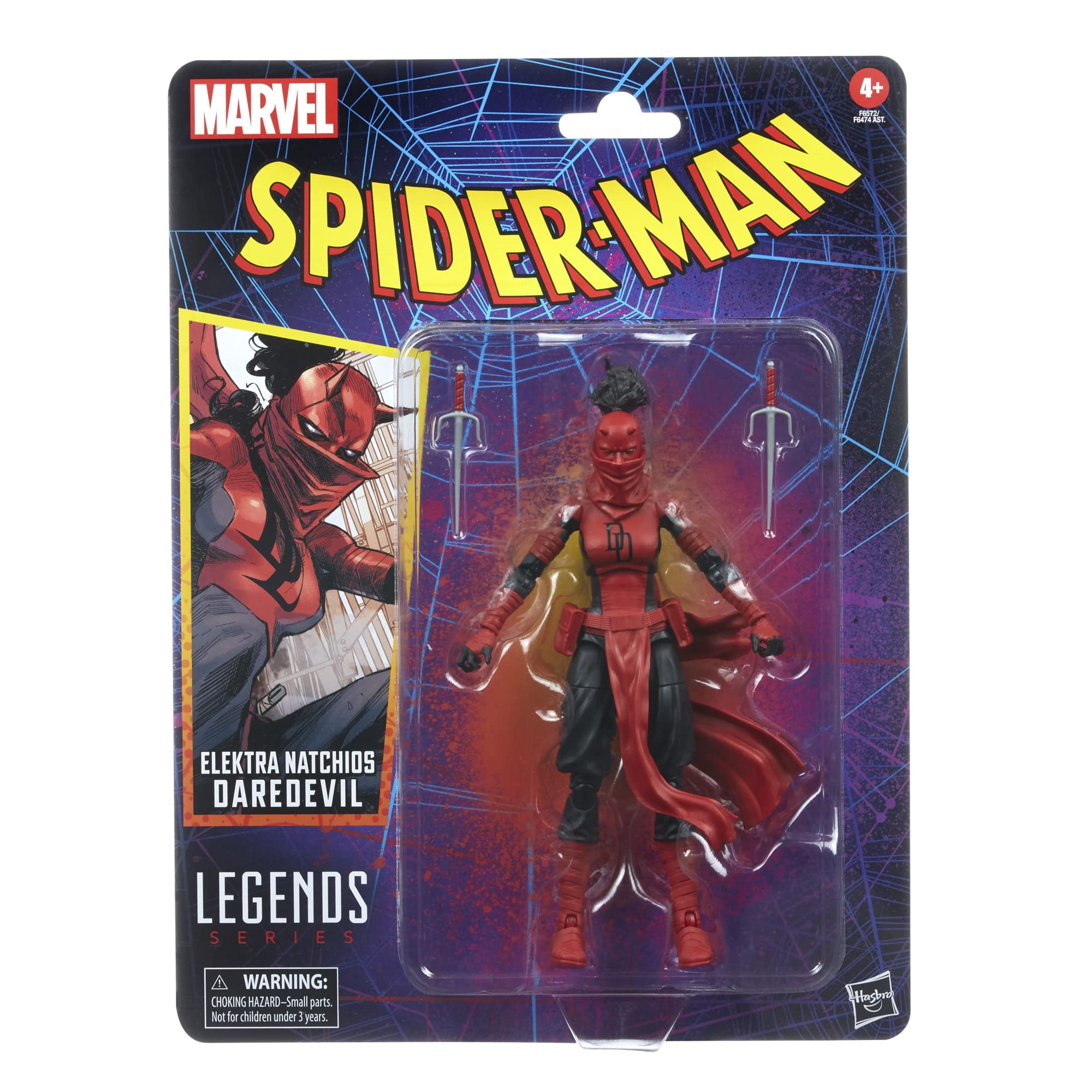 Marvel Elektra Natchios figure with Sai accessories for action poses.